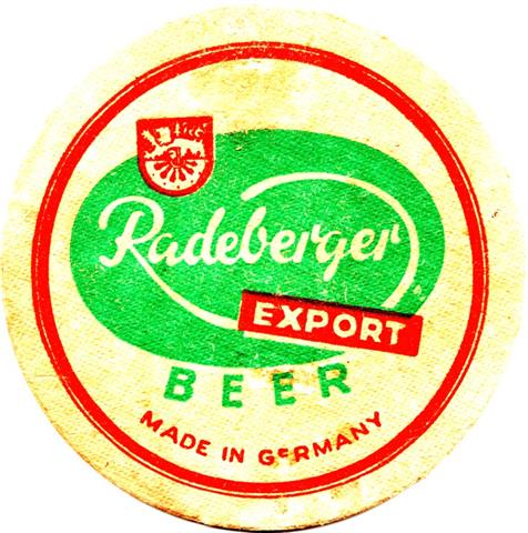 radeberg bz-sn rade rund 1a (215-export beer-grnrot)